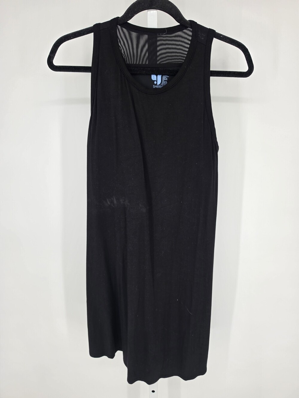 Shebird Womens Sz 5 (US L) Knee Length Athletic Dress Black Mesh Back